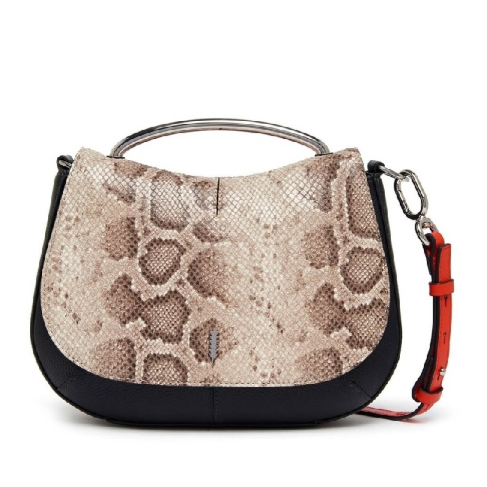 THACKER  Nola Snake Embossed Leather Bag